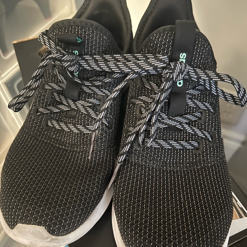 adidas Black and White cloud foam comfort Shoes